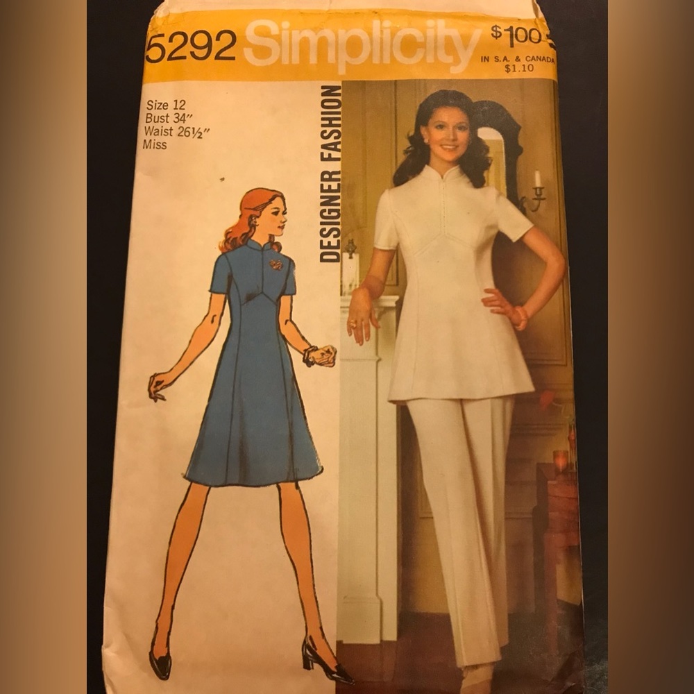 Size 12 Simplicity Vintage (used) Pattern 5292